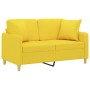 2-Sitzer-Sofa mit hellgelben Stoffkissen 120 cm von , Sofas - Ref: Foro24-3200906, Preis: 217,79 €, Rabatt: %