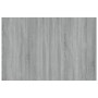 Cabecero de cama con mesitas madera contrachapada gris Sonoma