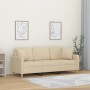 Sofá de 3 plazas con cojines tela color crema 180 cm de , Sofás - Ref: Foro24-3200919, Precio: 274,74 €, Descuento: %