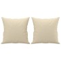 3-seater sofa with cream fabric cushions 180 cm by , Sofas - Ref: Foro24-3200919, Price: 274,74 €, Discount: %
