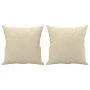3-seater sofa with cream fabric cushions 180 cm by , Sofas - Ref: Foro24-3200919, Price: 270,47 €, Discount: %