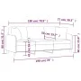 3-seater sofa with cream fabric cushions 180 cm by , Sofas - Ref: Foro24-3200919, Price: 270,47 €, Discount: %