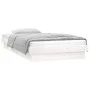 Bed frame with LED solid white wood 90x190 cm by , Beds and slatted bases - Ref: Foro24-820003, Price: 132,39 €, Discount: %