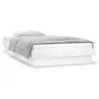 Bed frame with LED solid white wood 90x190 cm by , Beds and slatted bases - Ref: Foro24-820003, Price: 132,39 €, Discount: %