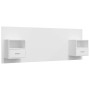 Cabecero de cama con mesitas madera contrachapada blanco