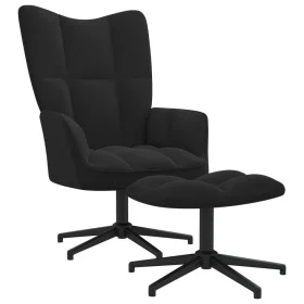 Relax armchair with black velvet footstool by , Armchairs - Ref: Foro24-328112, Price: 174,41 €, Discount: %