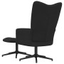 Sillón de relax con taburete terciopelo negro de , Sillones - Ref: Foro24-328112, Precio: 177,58 €, Descuento: %