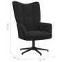 Sillón de relax con taburete terciopelo negro de , Sillones - Ref: Foro24-328112, Precio: 177,58 €, Descuento: %