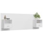 Cabecero de cama con mesitas madera contrachapada blanco