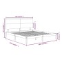 Solid wood bed frame 180x200 cm by , Beds and slatted bases - Ref: Foro24-3104818, Price: 164,62 €, Discount: %