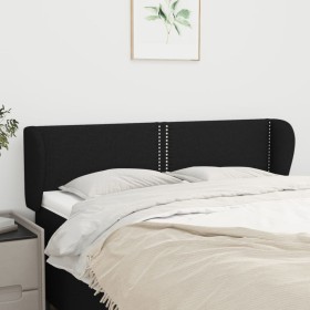 Black fabric headboard 147x23x78/88 cm by , Headboards and footboards - Ref: Foro24-3117004, Price: 60,83 €, Discount: %