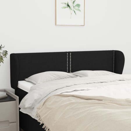 Kopfteil aus schwarzem Stoff, 147 x 23 x 78/88 cm von , Kopf- und Fußteile - Ref: Foro24-3117004, Preis: 60,83 €, Rabatt: %