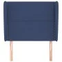 Headboard with blue fabric ears 83x23x118/128 cm by , Headboards and footboards - Ref: Foro24-3117796, Price: 61,02 €, Discou...