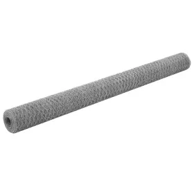 Galvanized silver chicken wire fence 25x1.5 m by vidaXL, fence panels - Ref: Foro24-143333, Price: 62,57 €, Discount: %