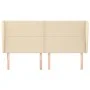 Headboard with cream fabric ears 163x23x118/128 cm by , Headboards and footboards - Ref: Foro24-3117827, Price: 119,50 €, Dis...