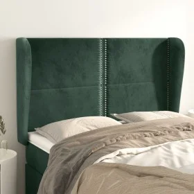Headboard with dark green velvet ears 147x23x118/128cm by , Headboards and footboards - Ref: Foro24-3117867, Price: 113,79 €,...