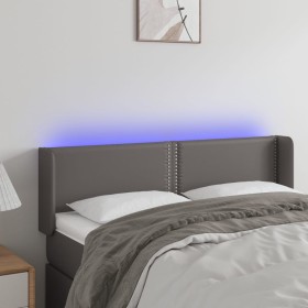 Headboard with LED gray synthetic leather 147x16x78/88 cm by , Headboards and footboards - Ref: Foro24-3123190, Price: 62,92 ...