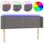 Kopfteil mit LED-grauem Kunstleder 147x16x78/88 cm von , Kopf- und Fußteile - Ref: Foro24-3123190, Preis: 62,92 €, Rabatt: %