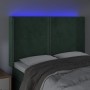 LED-Kopfteil aus dunkelgrünem Samt, 147 x 16 x 118/128 cm von , Kopf- und Fußteile - Ref: Foro24-3123959, Preis: 106,21 €, Ra...