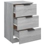 Gray Sonoma bedside table 40x36x65 cm by vidaXL, Nightstands - Ref: Foro24-817053, Price: 55,47 €, Discount: %