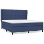 Cama box spring con colchón tela azul 160x200 cm de , Camas y somieres - Ref: Foro24-3127899, Precio: 533,19 €, Descuento: %