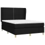 Box spring bed with black fabric mattress 140x190 cm by , Beds and slatted bases - Ref: Foro24-3128439, Price: 457,77 €, Disc...