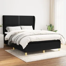 Boxspringbett mit schwarzer Stoffmatratze 140x200 cm von , Betten und Lattenroste - Ref: Foro24-3128447, Preis: 489,99 €, Rab...