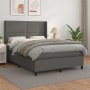 Cama box spring con colchón cuero sintético gris 140x200 cm de , Camas y somieres - Ref: Foro24-3128977, Precio: 501,09 €, De...