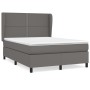 Cama box spring con colchón cuero sintético gris 140x200 cm de , Camas y somieres - Ref: Foro24-3128977, Precio: 501,09 €, De...