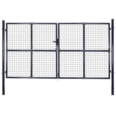 Gartengittertür aus verzinktem Stahl grau 289x150 cm von vidaXL, Gartentore - Ref: Foro24-143365, Preis: 451,96 €, Rabatt: %