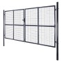 Gartengittertür aus verzinktem Stahl grau 289x150 cm von vidaXL, Gartentore - Ref: Foro24-143365, Preis: 451,96 €, Rabatt: %