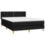 Boxspringbett mit schwarzer Stoffmatratze 140x190 cm von , Betten und Lattenroste - Ref: Foro24-3130187, Preis: 439,99 €, Rab...