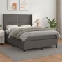 Cama box spring con colchón cuero sintético gris 140x200 cm de , Camas y somieres - Ref: Foro24-3132445, Precio: 496,77 €, De...