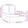 Boxspringbett mit grauer Kunstledermatratze 140x200 cm von , Betten und Lattenroste - Ref: Foro24-3132445, Preis: 498,31 €, R...
