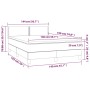 Boxspringbett mit Matratze und LED-grauem Kunstleder 140x190 cm von , Betten und Lattenroste - Ref: Foro24-3134163, Preis: 45...