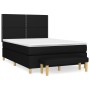 Cama box spring con colchón tela negro 140x190 cm de , Camas y somieres - Ref: Foro24-3137071, Precio: 479,40 €, Descuento: %