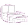 Cama box spring con colchón tela negro 140x190 cm de , Camas y somieres - Ref: Foro24-3137071, Precio: 479,40 €, Descuento: %