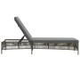 Lounger with gray synthetic rattan cushion by vidaXL, Loungers - Ref: Foro24-44455, Price: 130,75 €, Discount: %