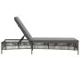 Lounger with gray synthetic rattan cushion by vidaXL, Loungers - Ref: Foro24-44455, Price: 129,34 €, Discount: %