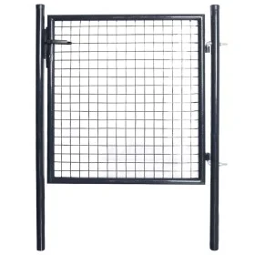 Gartengittertor aus grau verzinktem Stahl 85,5 x 100 cm von vidaXL, Gartentore - Ref: Foro24-143369, Preis: 132,18 €, Rabatt: %