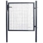 Garden mesh gate gray galvanized steel 85.5x100 cm by vidaXL, garden gates - Ref: Foro24-143369, Price: 140,48 €, Discount: %