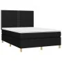 Box spring bed with black fabric mattress 140x200 cm by , Beds and slatted bases - Ref: Foro24-3142259, Price: 476,36 €, Disc...