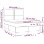 Box spring bed with black fabric mattress 140x200 cm by , Beds and slatted bases - Ref: Foro24-3142259, Price: 476,36 €, Disc...