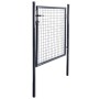 Garden mesh gate gray galvanized steel 85.5x100 cm by vidaXL, garden gates - Ref: Foro24-143369, Price: 140,48 €, Discount: %