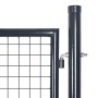 Garden mesh gate gray galvanized steel 85.5x100 cm by vidaXL, garden gates - Ref: Foro24-143369, Price: 140,48 €, Discount: %