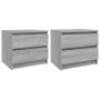 Mesitas de noche 2 uds contrachapado gris Sonoma 50x39x43,5 cm de vidaXL, Mesitas de noche - Ref: Foro24-815825, Precio: 88,3...