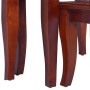 Mesas auxiliares apilables 3 piezas caoba maciza marrón clásico
