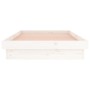 Bettgestell mit LED-Massivholz weiß 90x200 cm von , Betten und Lattenroste - Ref: Foro24-819958, Preis: 134,73 €, Rabatt: %