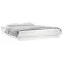 Bed frame with LED solid white wood 200x200 cm by , Beds and slatted bases - Ref: Foro24-819993, Price: 154,37 €, Discount: %
