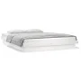 Bed frame with LED solid white wood 200x200 cm by , Beds and slatted bases - Ref: Foro24-819993, Price: 154,37 €, Discount: %